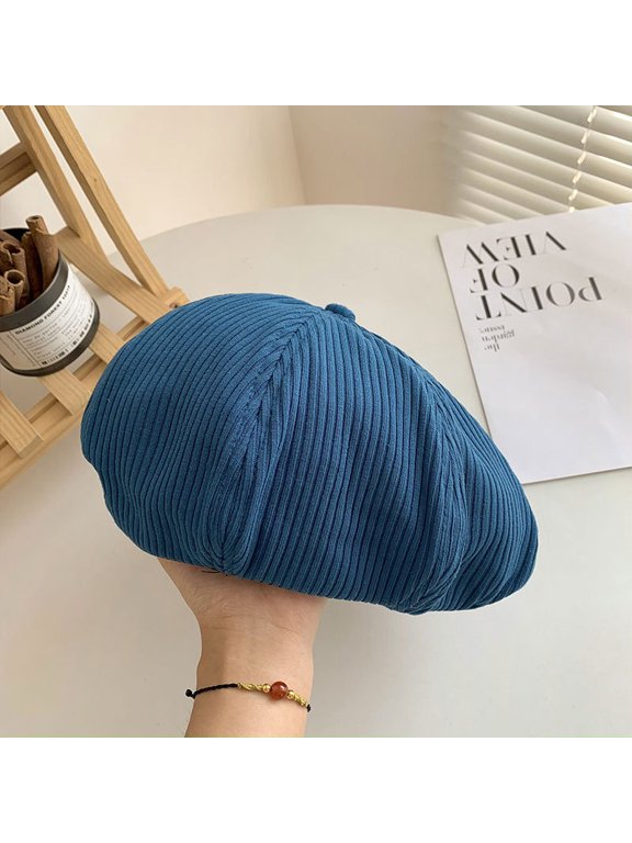 Japanese Style Beret For Women In Autumn And Winter, Instagram For Internet Celebrities, Versatile Cloud Hat, Big Head, Small Face, Octagonal Painter Hat