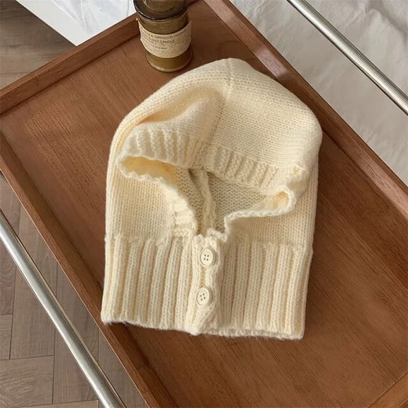 SikaFu Knitted Beanies Cap For Men&Women Winter Warm Unisex Hooded Hat Neck Collar Scarf Cap Ski Beanie Cold Hats Balaclava Caps Bonnet