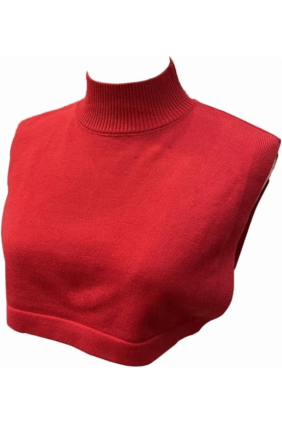 Knitted Hoodie Dicky Collar Fake Turtleneck Dickey Collar Detachable Half Top Mock Blouse Collar