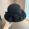 thumbnail image 1 of SikaFu Korean Fisherman Hat Girl Xia Bo Traveling Traveling On The Big Words Small Hat Bow, Sun Hat, 1 of 8