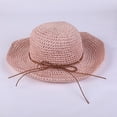 thumbnail image 1 of SikaFu Korean Version Foldable Handmade Large Brimmed Straw Hat For Women, Versatile In Summer, Fresh And Refreshing, Beach, Sun Protection And Sunshade Hat For Summer, 1 of 8