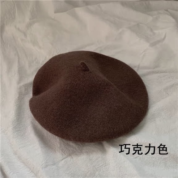 SikaFu Meet All Your Matching Candy Colored Wool Berets, Children's Versatile Autumn And Winter Artistic Japanese Style Painter Hat Trend