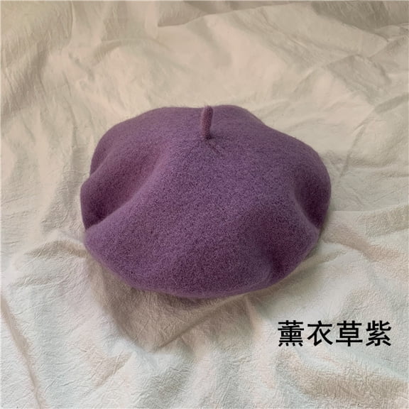 SikaFu Meet All Your Matching Candy Colored Wool Berets, Children's Versatile Autumn And Winter Artistic Japanese Style Painter Hat Trend
