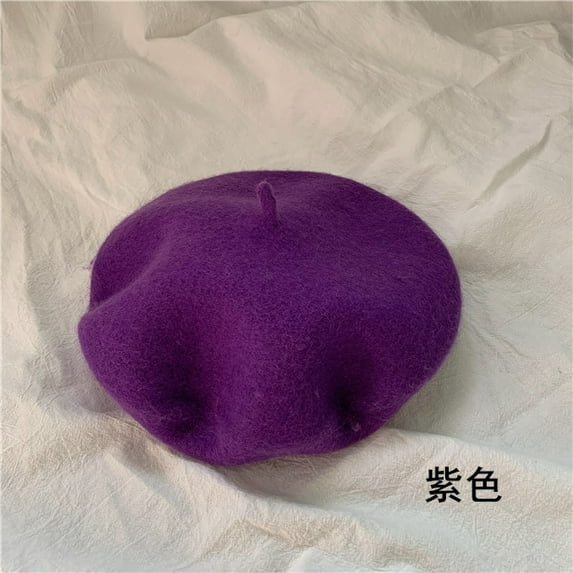 SikaFu Meet All Your Matching Candy Colored Wool Berets, Children's Versatile Autumn And Winter Artistic Japanese Style Painter Hat Trend