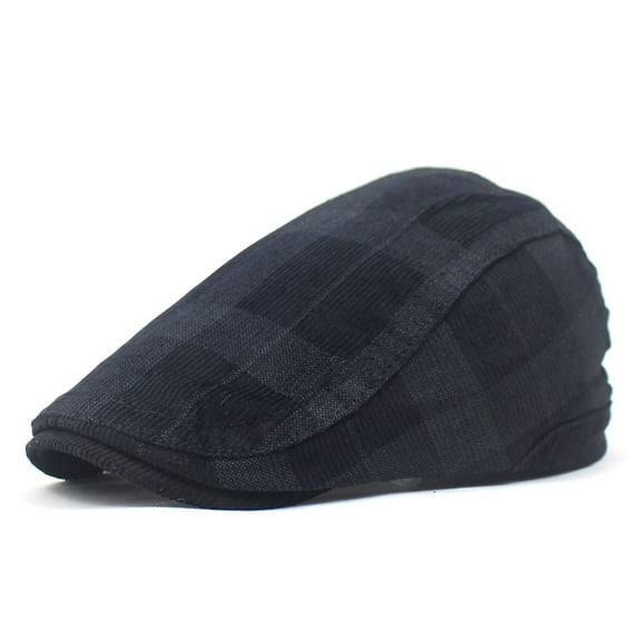 SikaFu Men And Women's Retro Graphic Berets Core Velvet Make Hat Old Man Hat Warm Warm Ahead Hat Casual Muslin Hat