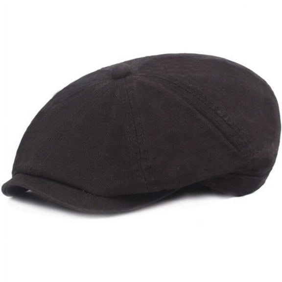 SikaFu Men Caps Solid Plain Ivy Flat Newsboy Caps High Quality Cotton Beret Caps Artist Painter Berets Men Vintage Octagonal Cap