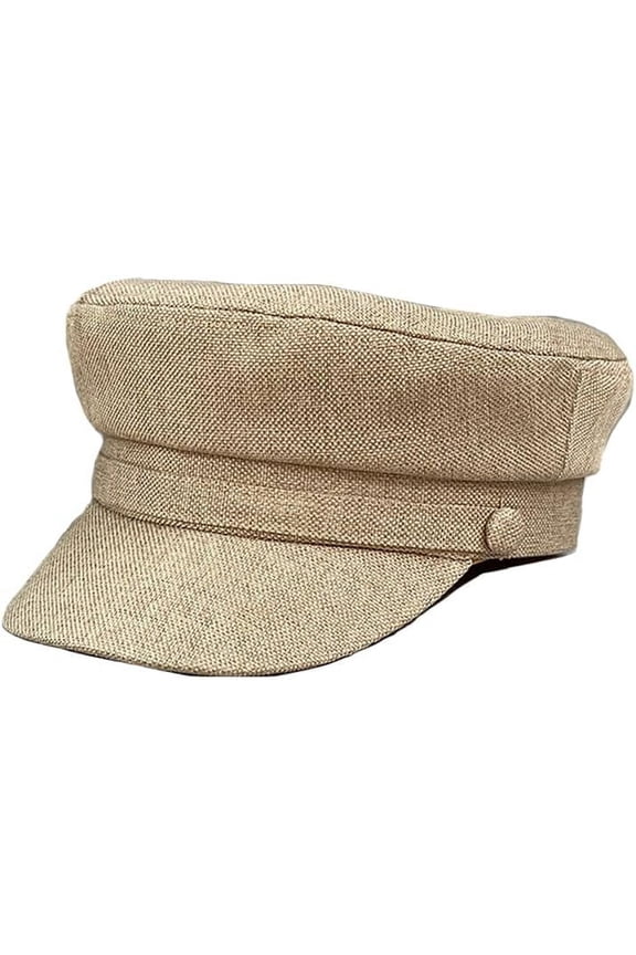 Men Cotton Newsboy Cap Solid Captain Sailor Hat Flat Classic Retro