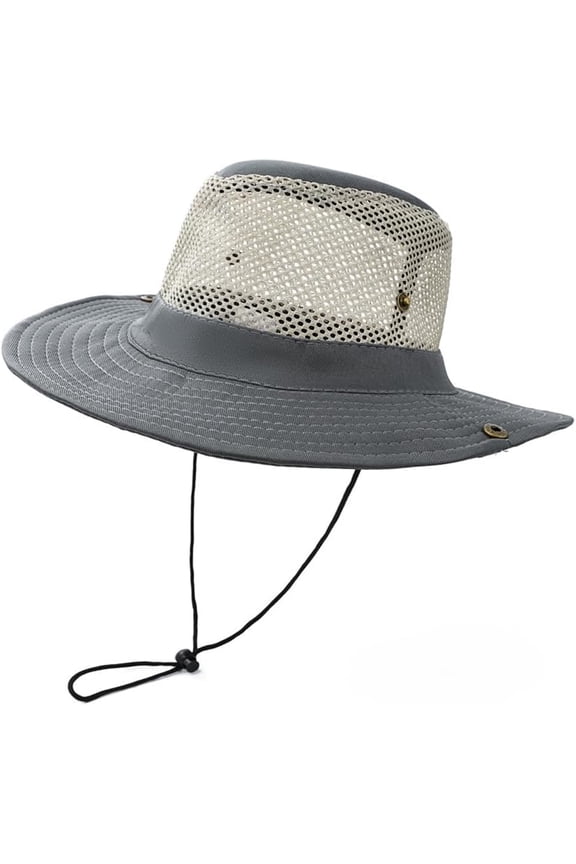Men Mesh Bucket Hat Travel Fishing Summer Sun Cap Casual Beach Sun Hat
