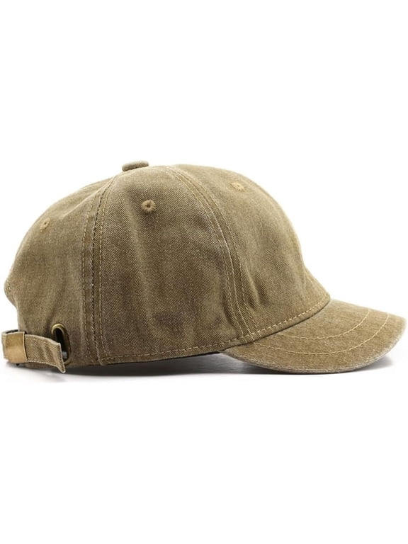 Men Short Brim Baseball Cap Retro Outdoor Trucker Sun Hat Adjustable Summer Hat