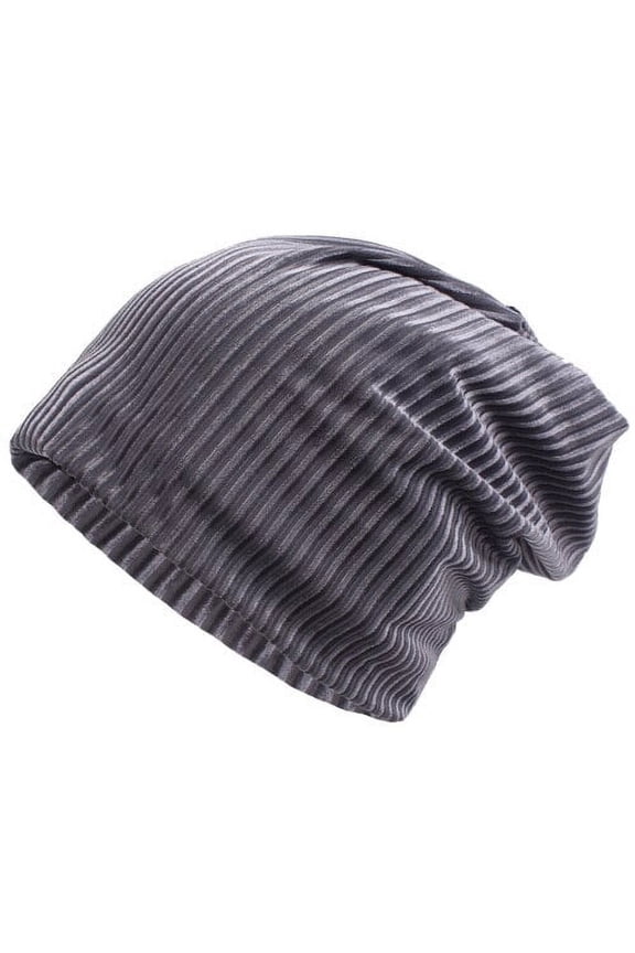 Men Women Beanies Winter Fleece Lined Beanie Hat Solid Plain Unisex Big Oversized Skullies Beanies Striped Slouch Beanies