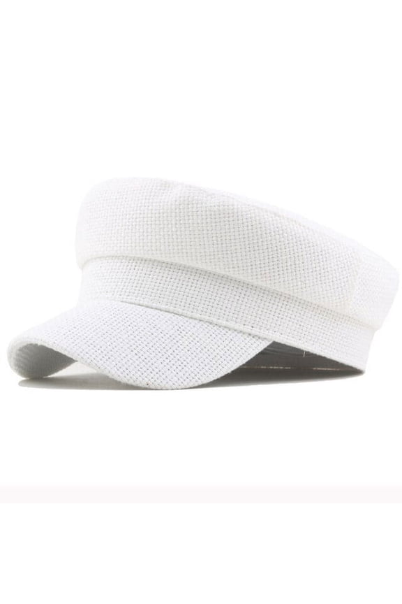 Men Women Beret Linen Cadet Army Military Cap Artist Painter Hat Spring Summer Sun Cap Beret Hat Sailor Captain Beret Cap