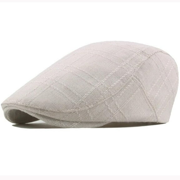 SikaFu Men Women Berets Cotton Linen Beret Hat Adjustable Retro Ivy Newsboy Flat Cap Spring Summer Male Female Vintage Beret Cap