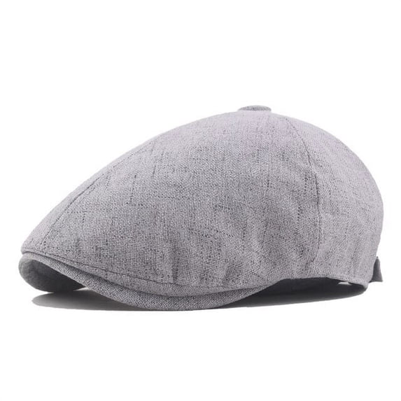 SikaFu Men Women Berets Vintage Octagonal Newsboy Cap Breathable Linen Artist Painter Hat Retro Ivy Flat Beret Cap Men Beret Hat