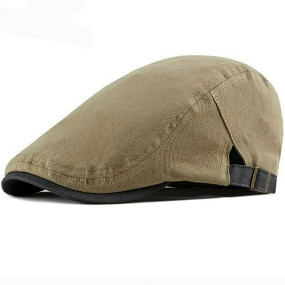 SikaFu Men Women Cap Spring Summer Sun Hat Adjustable Solid Ivy Newsboy Flat Cap Men Women Beret Breathable Cotton Beret Cap Men