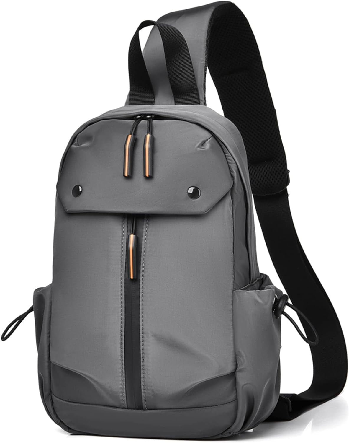 SikaFu Men's Lightweight Oxford Cloth Chest Bag Casual Daypack Crossbody Sling Bags for Hiking Cycling with USB Charging