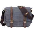 thumbnail image 1 of SikaFu Men's Small Camera Bag Waterproof Waxed Canvas Messenger Bag Compact Shoulder Bags for DSLR/SLR/Mirrorless (Green), 1 of 7