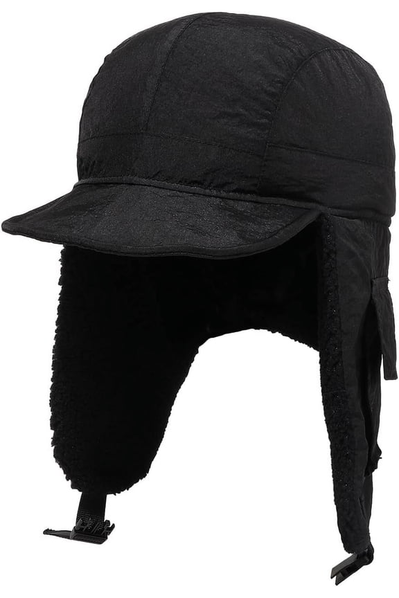 Men's Trapper Winter Hat Eskimo Hats Women Flat Bill Russian Ushanka Hat Trooper Aviator Cap with Windproof Waterproof