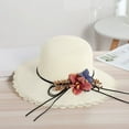 thumbnail image 1 of SikaFu Ms. Weaving Straw Hat Mori Flower Flower Sun Hat Spring And Summer Playing Sunscreen Hats Fashion Elegant Shadow Hat, 1 of 7