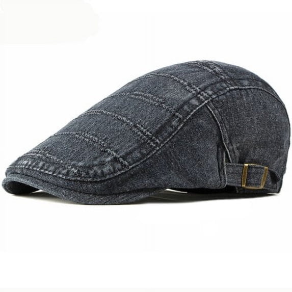 SikaFu New Adjustable Beret Cap Washed Cotton Jeans Denim Newsboy Ivy Flat Cap Men Women Berets Spring Summer Men Women Cap Hat