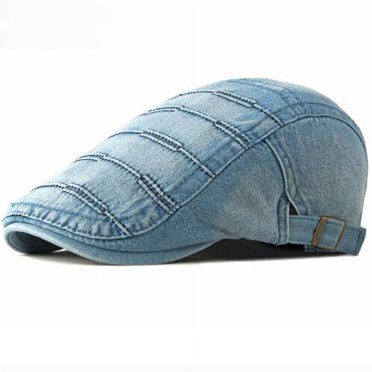 SikaFu New Adjustable Beret Cap Washed Cotton Jeans Denim Newsboy Ivy Flat Cap Men Women Berets Spring Summer Men Women Cap Hat
