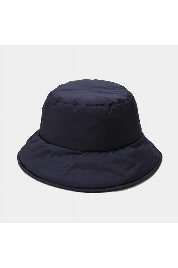 New Down Women's Bucket Hat Solid Color Autumn Winter Fashion Beanies Cotton Warm Outdoor Wind Snow Velvet Basin Hat Wholesale