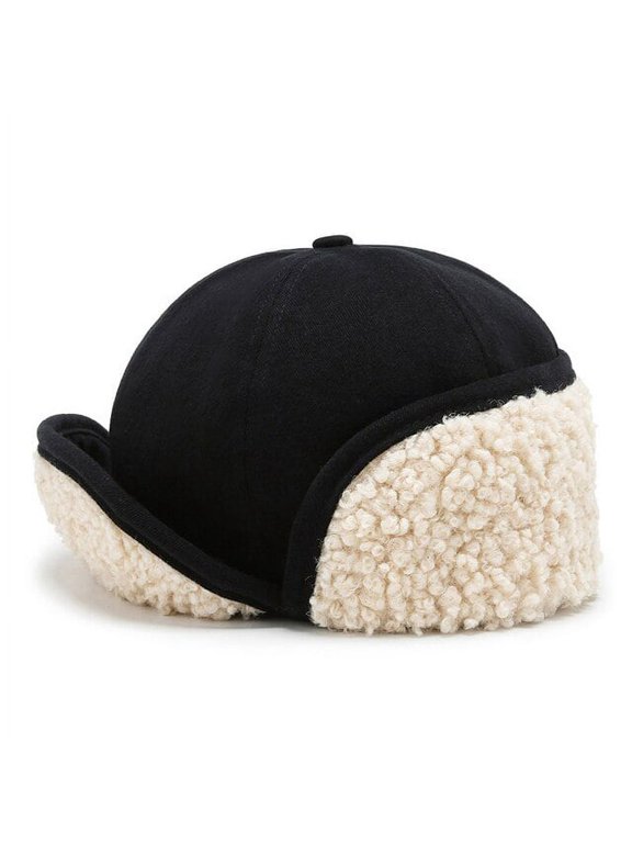 New Fashion Autumn Winter Hat Men Women Berber Fleece Earflap Cap Thick Warm Russian Hat Male Female Winter Bomber Hat