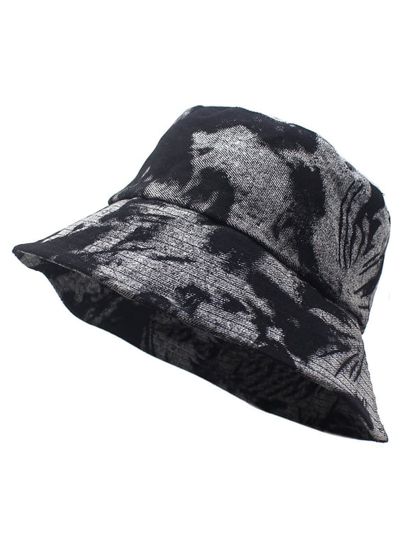 New Fashion Printing And Dyeing Fisherman Hat Lady In Summer Sunscreen Hats Men's Hip -Hop Hats Can Fold The Pot