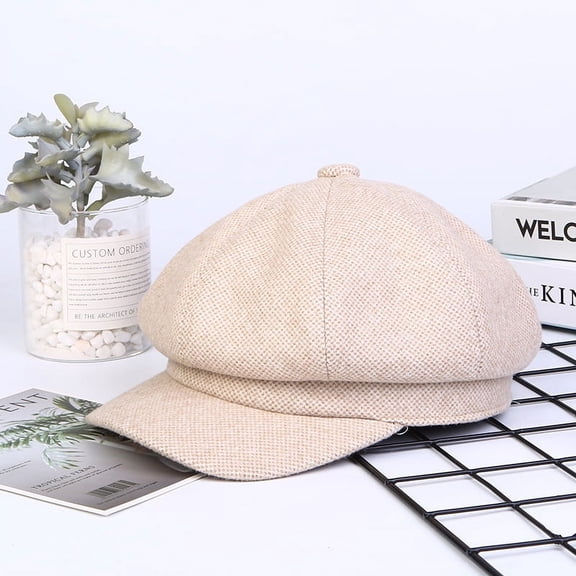SikaFu New Product Spring And Autumn Retro Grid Korean Version Of The Child Painter Hat Creative Model Fashion Octopus Hats Breda Hat Wholesale