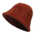 thumbnail image 1 of SikaFu New Rabbit Rabble Basin Hats Winter Thick Bucket Hat Fashion Plush Thick Fisherman Hat Fashion Winter Hat Woman, 1 of 6
