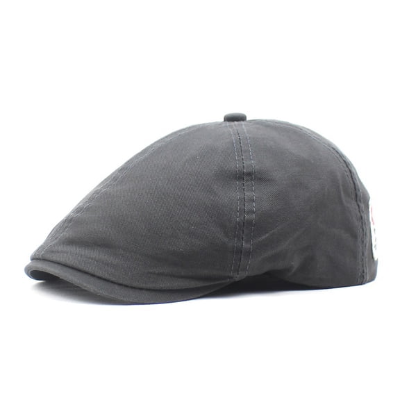 SikaFu New Solid Color Cotton Berets To Label European And American Elderly Hats Can Adjust The Forward Hat Adult Peak Hat