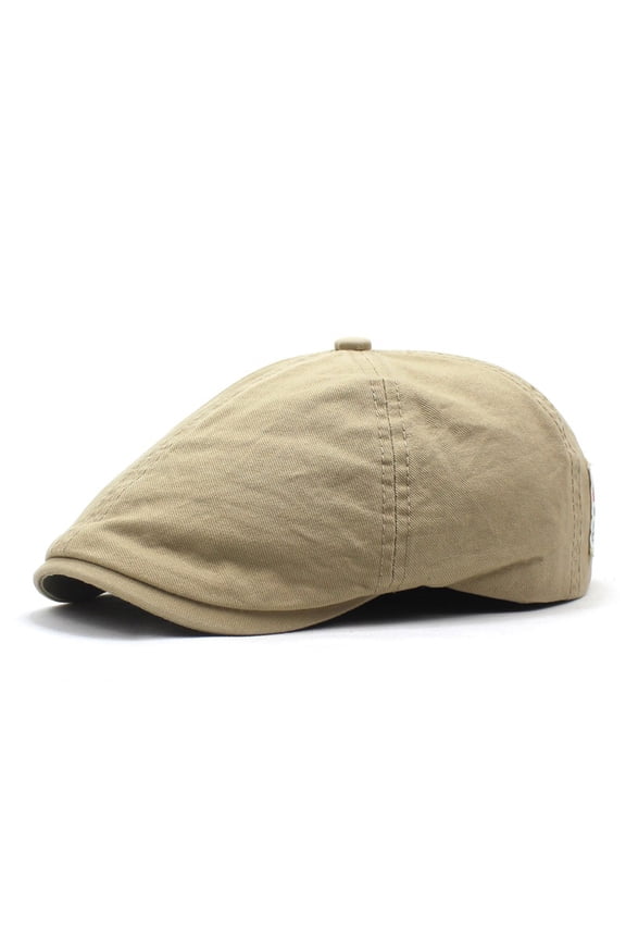 New Solid Color Cotton Berets To Label European And American Elderly Hats Can Adjust The Forward Hat Adult Peak Hat