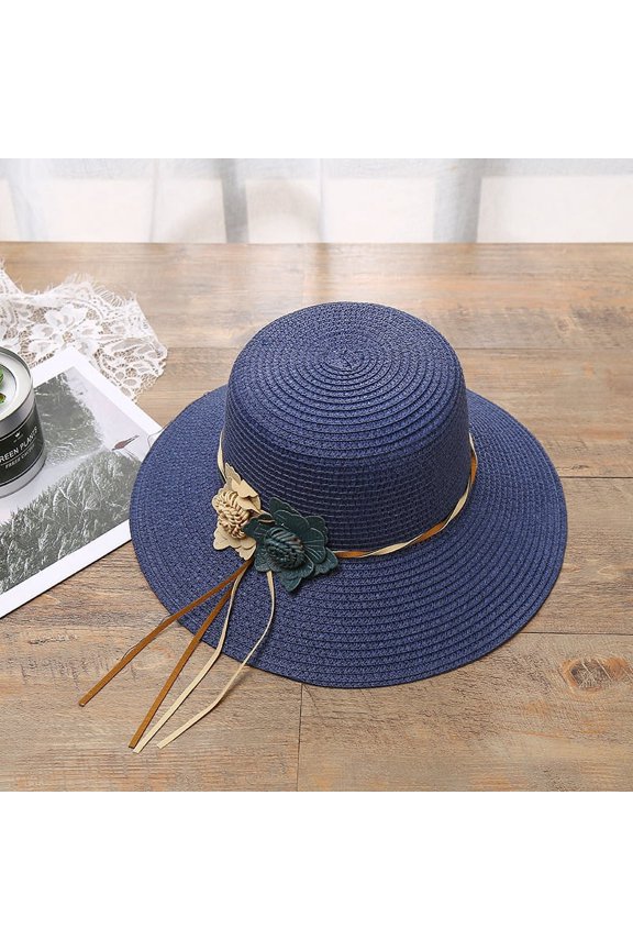 New Spring And Summer Sun Sunscreen, Sun Hat Ms. Xiaobian Straw Hat Beach Hat Anti -UV Prevention