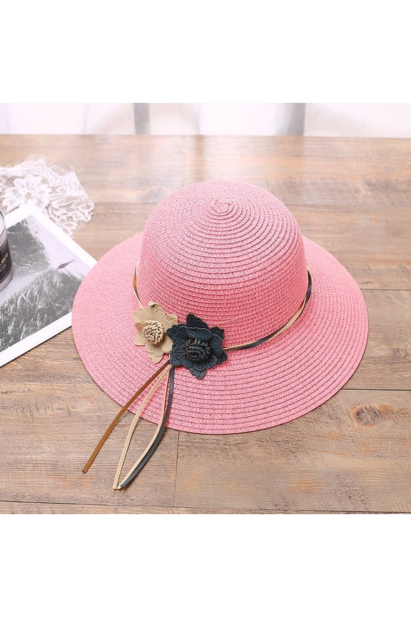 New Spring And Summer Sun Sunscreen, Sun Hat Ms. Xiaobian Straw Hat Beach Hat Anti -UV Prevention