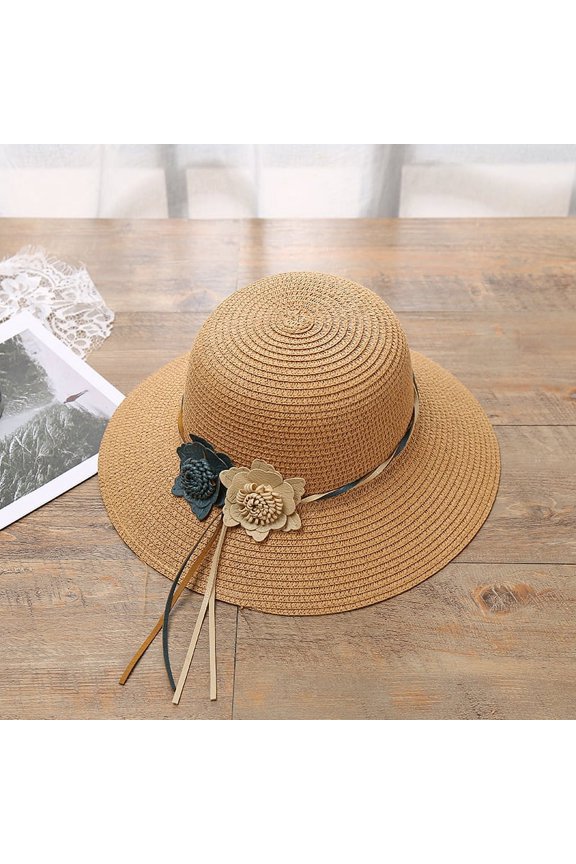 New Spring And Summer Sun Sunscreen, Sun Hat Ms. Xiaobian Straw Hat Beach Hat Anti -UV Prevention