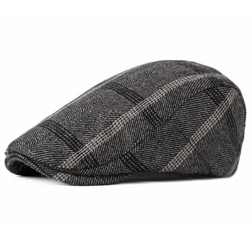 SikaFu New Spring Autumn Winter Cap for Men Women Vintage Plaid Men Women Beret Cap Retro Ivy Newsboy Flat Cap Male Female Beret