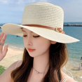 thumbnail image 1 of SikaFu New Straw Hat Girl Summer Flat -Ding Ding Ribbon Grand Hat Grass Cao Cao Cao Cao Cao Cao Cao Cao Cao Cao Cao Cao Cao Cao Cao Beach Hat Advanced Hat, 1 of 6