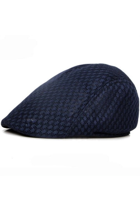 New Summer Hat Cap Men Women Berets Solid Plain Ivy Gastby Flat Cap Breathable Duckbill Pierced Mesh Cap Beret Caps
