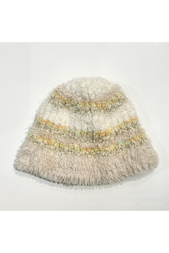 A Niche Designer Retro Color Block Handmade Woolen Hat For Autumn And Winter Warmth, Ear Protection, And Facial Display. Small Knitted Fisherman Hat