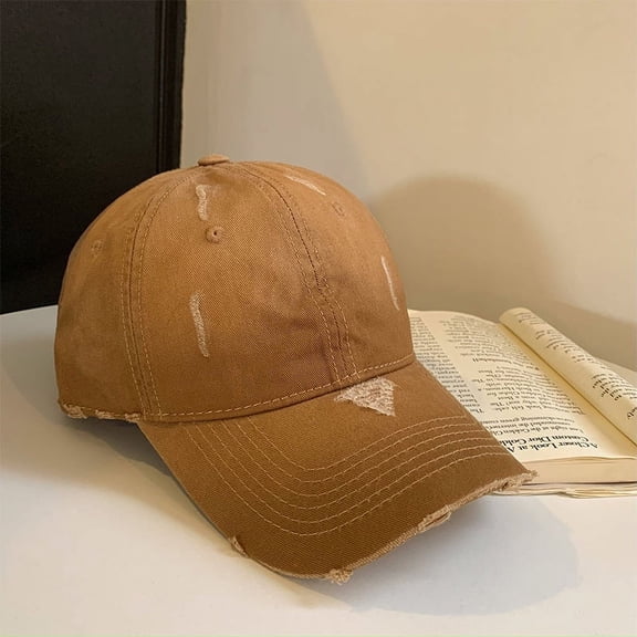 SikaFu Pink Baseball Cap Female Beauty Ripped Wide Hats, Showing The Duckling Tongue Hat, Increase The Big Version Of The Big Head Circumference Hat