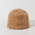 thumbnail image 1 of SikaFu Plush Bucket Hat Female Autumn And Winter New Style Keeping Warm Thickened Hat Protection Ear, Showing Face, Small Solid Color Versatile Fisherman Hat, 1 of 8