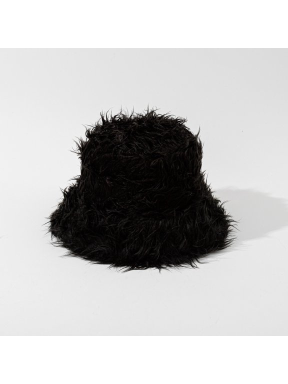 Plush Solid Color Fisherman Hat Men And Women In Autumn And Winter European And American Wind Hats To Keep Warm New Big Head Enclosure Versatile Pot
