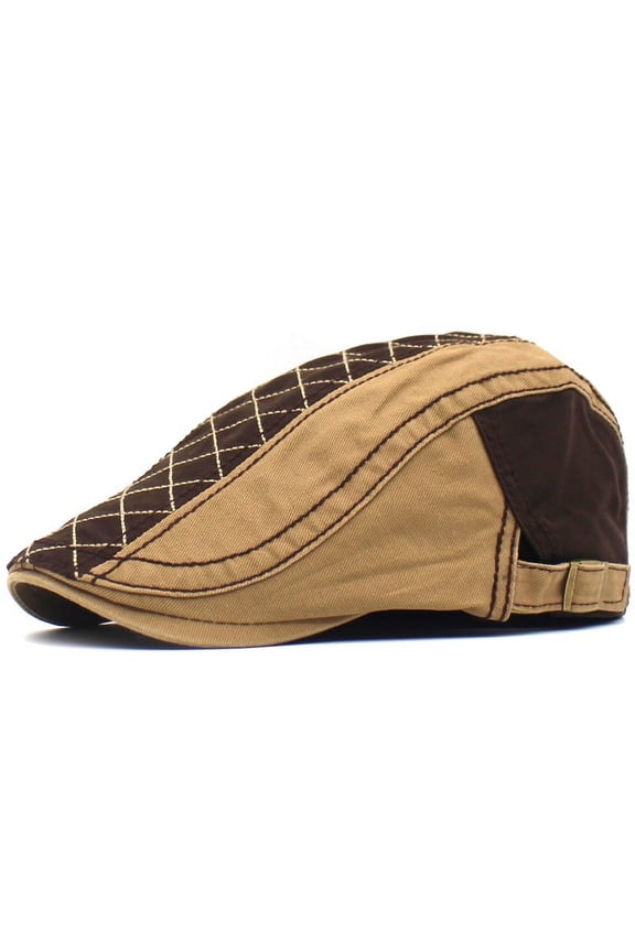 Pure Cotton Rice Hat, Cotton Cotton Cloth, Lattice Grid Embroidery, Forward Hat Spring And Autumn Classic Fashion Hat