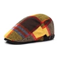 thumbnail image 1 of SikaFu Retro Checkered Front Hat Can Adjust Men's And Women's Sunscreen Shade Berets Az Fashion Color Grid Peak Cap, 1 of 3