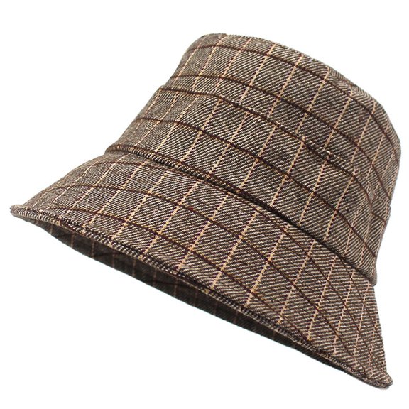 SikaFu Retro Grast Hats Ladies In Autumn And Winter Thick Fisherman Hat