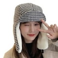 thumbnail image 1 of SikaFu Russian Cap New Fashion Men Women Winter Hat Plaid Trapper Earflap Cap Warm Windproof Russian Hat Male Female Bomber Hat, 1 of 6