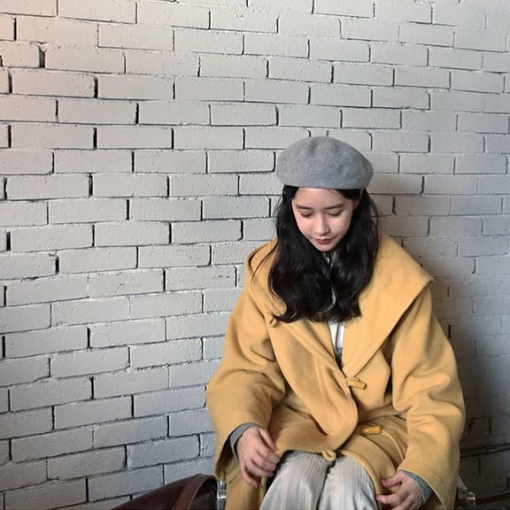 SikaFu Side CM Wool Woman Black Beadi Hat Female Autumn And Winter Net Red Korean Tide Painter Beilei Hat Spring And Autumn