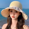 thumbnail image 1 of SikaFu Small Fresh Sweet Solid Color Shading Hat Female Version Of The Red Face Face Face, Small Adult Hat, High Face Value Fisherman Hat, 1 of 7