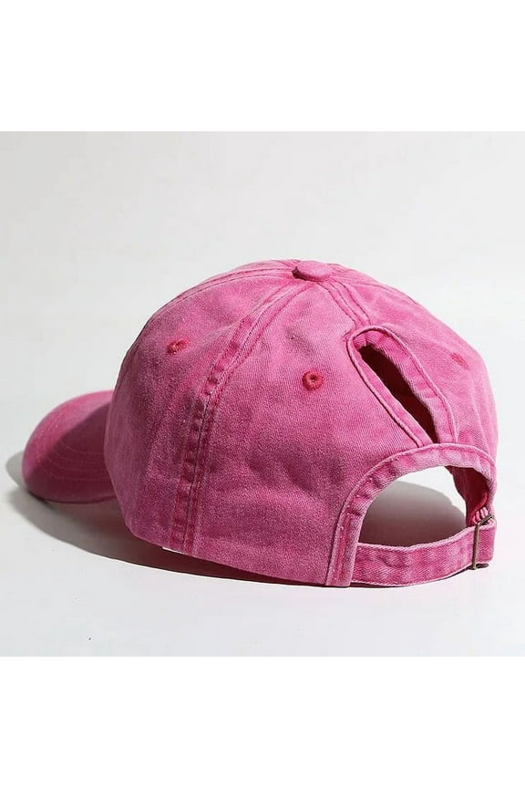 Solid Color High Ponytail Baseball Cap for Women Spring/ Summer Sunhat Running Snapback Hat Messy High Bun Ponytail Caps Female