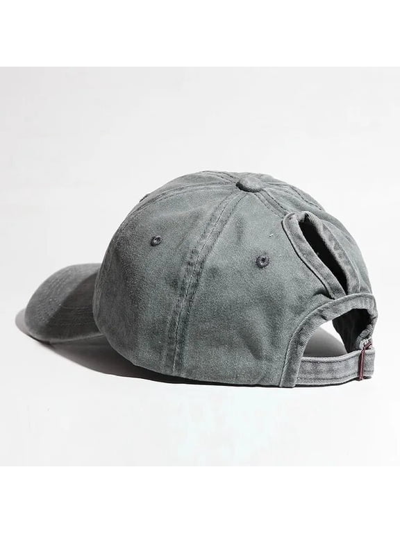 Solid Color High Ponytail Baseball Cap for Women Spring/ Summer Sunhat Running Snapback Hat Messy High Bun Ponytail Caps Female