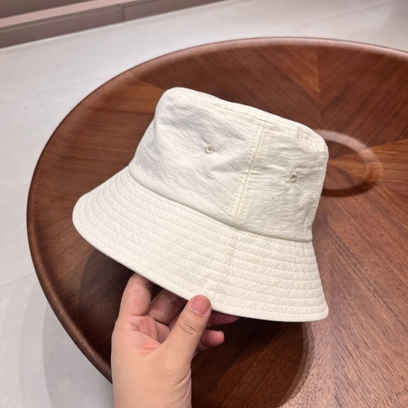 SikaFu Solid Color Minimalist Bucket Hat For Women, Japanese Style New Summer Breathable Sunshade Fisherman Hat, Thin And Versatile Sunscreen Basin Hat Trend